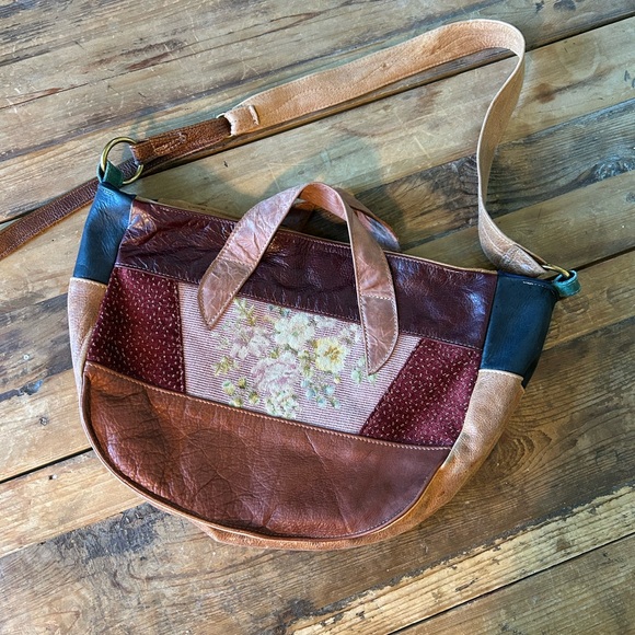 Rebyc One Of A Kind Crossbody Bag with vintage needlepoint & patchwork textiles - Picture 3 of 5